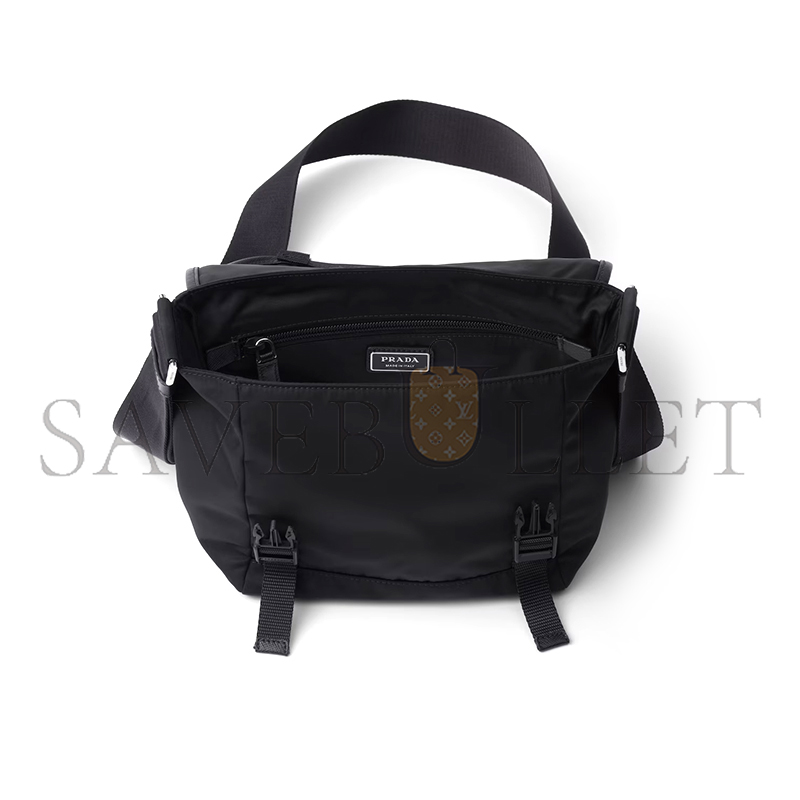 PRADA RE-NYLON AND SAFFIANO LEATHER SHOULDER BAG 2VD066 (22.5*18*10cm) PRADA RE-NYLON AND SAFFIANO LEATHER SHOULDER BAG 2VD066 (22.5*18*10cm)